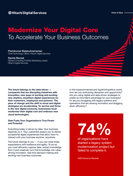 Download Modernize Your Digital Core To Accelerate Your Business Outcomes – Technology Whitepaper PDF